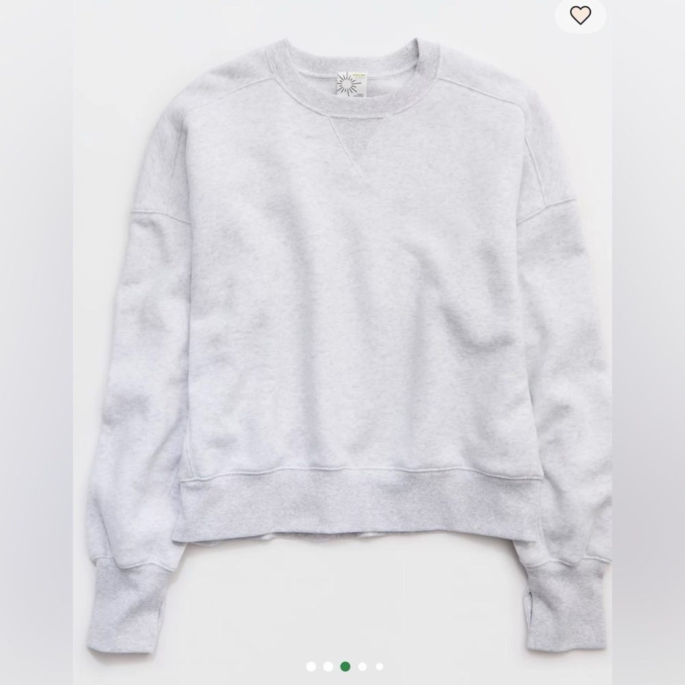 Offline by Aerie Light Grey Crewneck Sweatshirt - Women's Casual Pullover